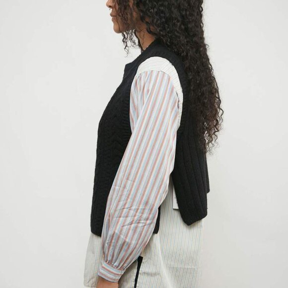 Beams Boy Black Alan Tie Sweater Vest One Size - Picture 7 of 8